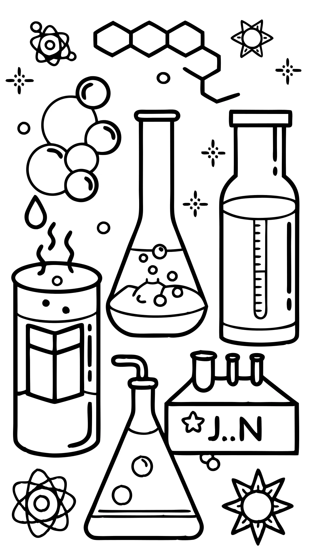 coloriage chimie